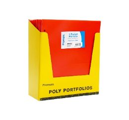 48 Bulk Promarx 2 Pocket Red Portfolio Poly