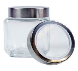 36 Bulk Glass Jar Storage Jar W Metal Lid 500ml