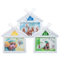 12 Bulk Photo Frame Plastic Baby 3 Assorted