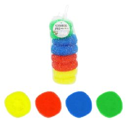 48 Bulk Bh Scouring Pad Ass Colors 8ct 2.5x1in