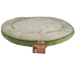 6 Bulk Bp Fleece Green Lg Pet Bed 27.5dia