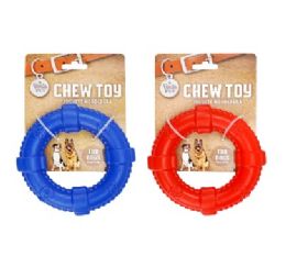 48 Bulk Bp Plastic Chew Toy Ring 5.25in 2 Asst