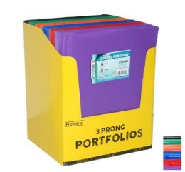 48 Bulk Two Pocket,3-Prong Poly Portfolio