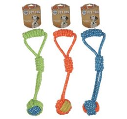 48 Bulk Bp Pet Rope Toy Asst Colors 11in