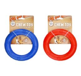 48 Bulk Bp Plastic Chew Toy Ring 6.5in 2 Asst