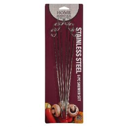 72 Bulk 6pc Chrome Skewer Set 11.5 Inches