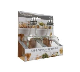 24 Bulk Bh Glass OiL-Vinegar Set 2pc 6x2x6.3in