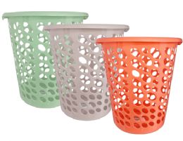 24 Bulk Bh Pl Laundry Basket 3 Colors 7.6 Gal