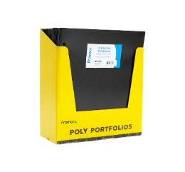 48 Bulk Promarx 2 Pocket Black Portfolio Poly