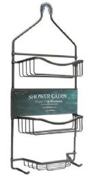 6 Bulk Charcoal Aluminum Shower Caddy