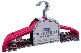 10 Bulk Fushcia Hanger With Clips 10
