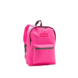 30 Bulk Everest Basic Color Block Backpack In Candy Pink