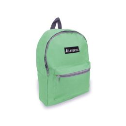 30 Bulk Basic Color Block Backpack In Green Aqua