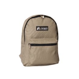 30 Bulk Basic Color Block Backpack In Khaki