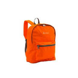 30 Bulk Basic Color Block Backpack In Tangerine