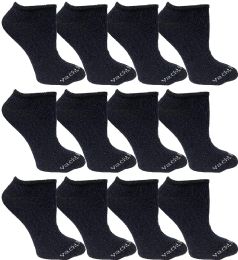 48 Bulk Yacht & Smith Women's Navy No Show Ankle Socks Size 9-11