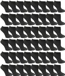 48 Bulk Yacht & Smith Women's Dark Gray No Show Ankle Socks Size 9-11