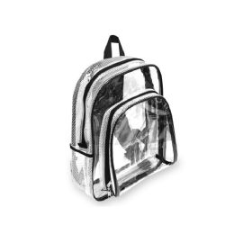 20 Bulk Clear Vinyl With Mesh Pockets Backpack