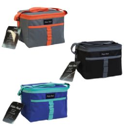24 Bulk Cooler 6can Insulated 3assorted Black, Charcoal, Royal Blue