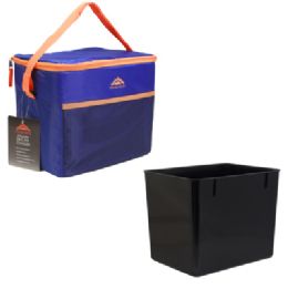 6 Bulk Cooler Bucket 24can Insulated W/liner Royal Blue/orange