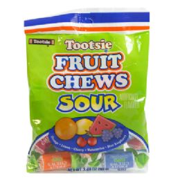 24 Bulk Tootsie Sour Fruit Chews 3.49 Oz Peg Bag