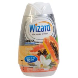 12 Bulk Air Freshener 7.8oz Solid Adjustable Wizard Vanilla Papaya