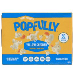 12 Bulk Microwave Popcorn 8.46oz 3ct Bag Yellow Cheddar Gourmet Popfully