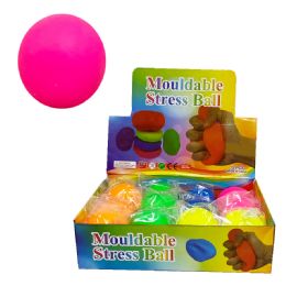 12 Bulk 3 inch Neon Clay Squeeze Ball
