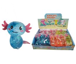 12 Bulk 4 inch Stretch Squeeze AxolotL-Asst. Colors