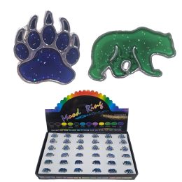 36 Bulk Black Bear Mood Ring - 2 Asst. Styles