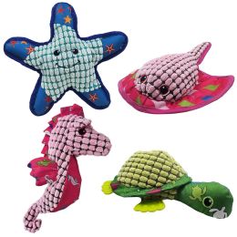 24 Bulk 10 inch Sealife Squeaky Dog ToY-Asst Styles