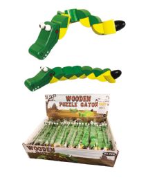 24 Bulk 8 inch Wooden Puzzle Alligator