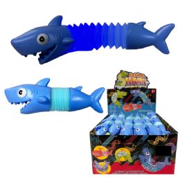 36 Bulk 7 inch Light Up Pop Tube Shark