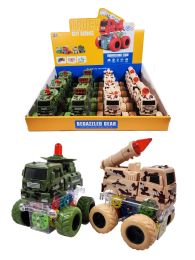 12 Bulk 4 inch Gear Monster Military Vehicle W/lights
