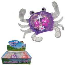 12 Bulk 4 inch Stretch Squeeze Crab - 4 Asst. Colors