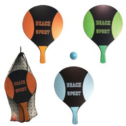 24 Bulk Neon Beach Sport Paddle Set W/reusable Draw String Bag