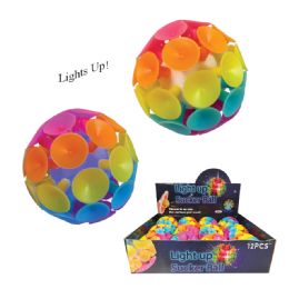 12 Bulk 3 inch Suction Cup Ball W/lights