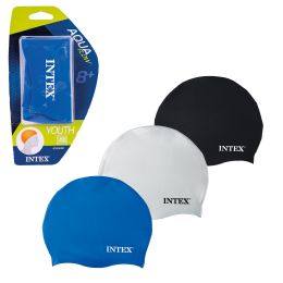 24 Bulk Intex Silicone Swim Caps Ages 8+ (55991e)