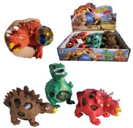 12 Bulk Squeeze Dinosaur W/ Gel Beads