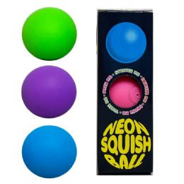 12 Bulk 2 inch 3 Pc Mini Neon Squishy Ball