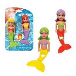 12 Bulk 2 Pc Light Up Mermaid Dive Toys