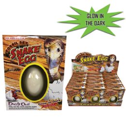 12 Bulk Glow In The Dark Snake Fossil Egg