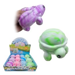 12 Bulk 4.5 inch Squeeze Tie Dye Turtle - 4 Asst. Colors