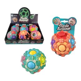 12 Bulk 3 inch Glow In The Dark Puzzle Massage Ball
