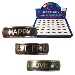 36 Bulk Mood Rings W/ Words