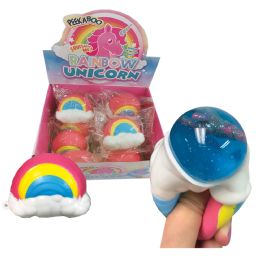 12 Bulk Peek A Boo Squeeze Rainbow Unicorn