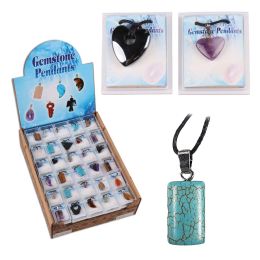 90 Bulk Gemstone Pendants Necklace