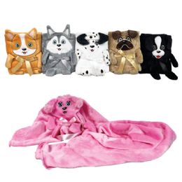 24 Bulk 50 inch x31 inch Dog Blanket - 6 Asst. Styles