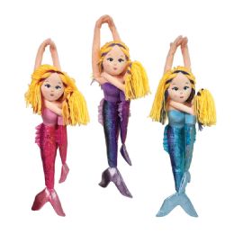 24 Bulk 24 inch Hang-A-Boo Mermaid W/baby - 3 Asst. Colors
