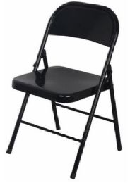 6 Bulk Metal Folding Chair In Black